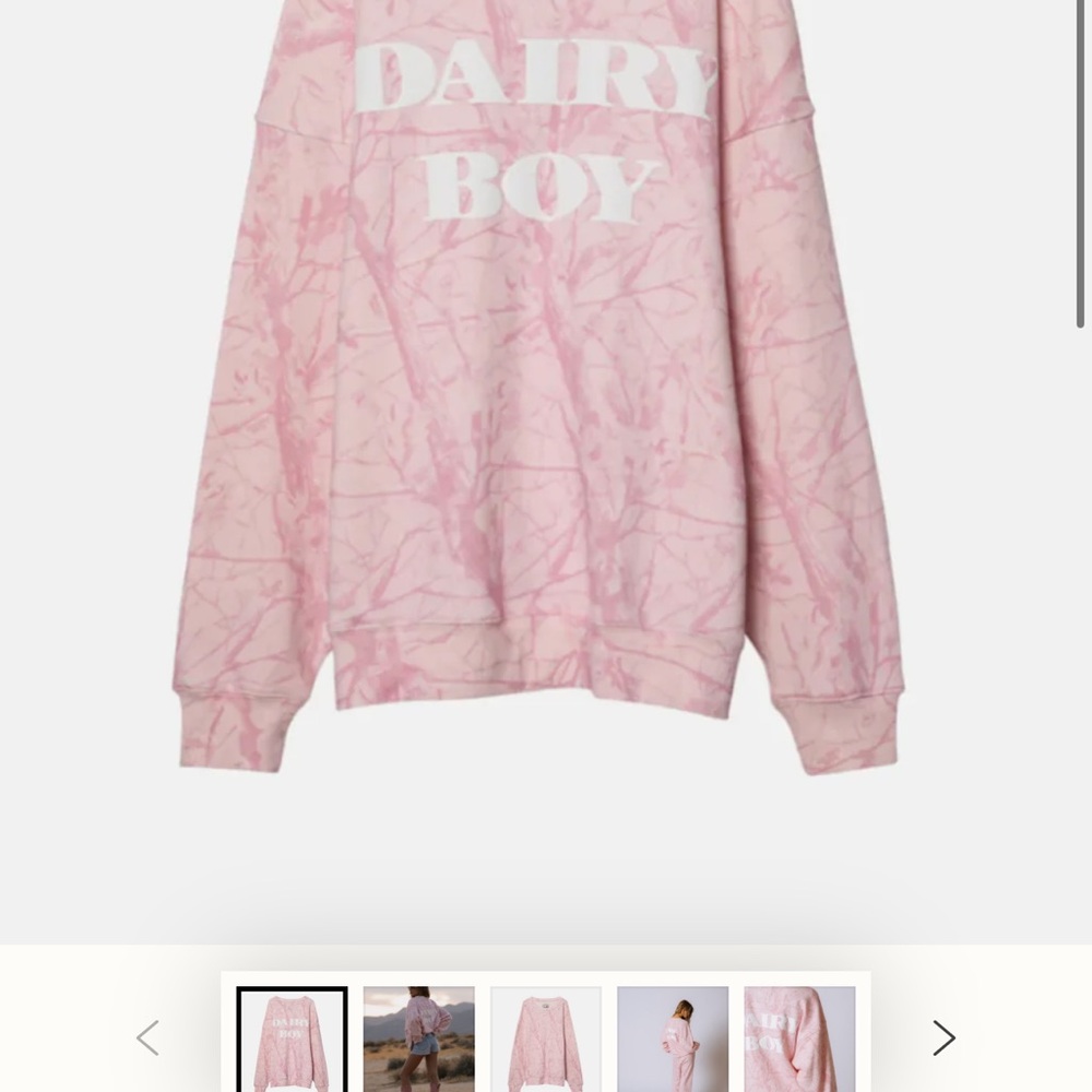 Dairy Boy Pink Sweatshirt